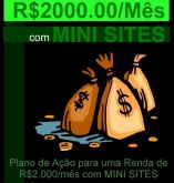 BRINDE:COMO GANHAR R$2000 POR MÊS COM MINI SITES